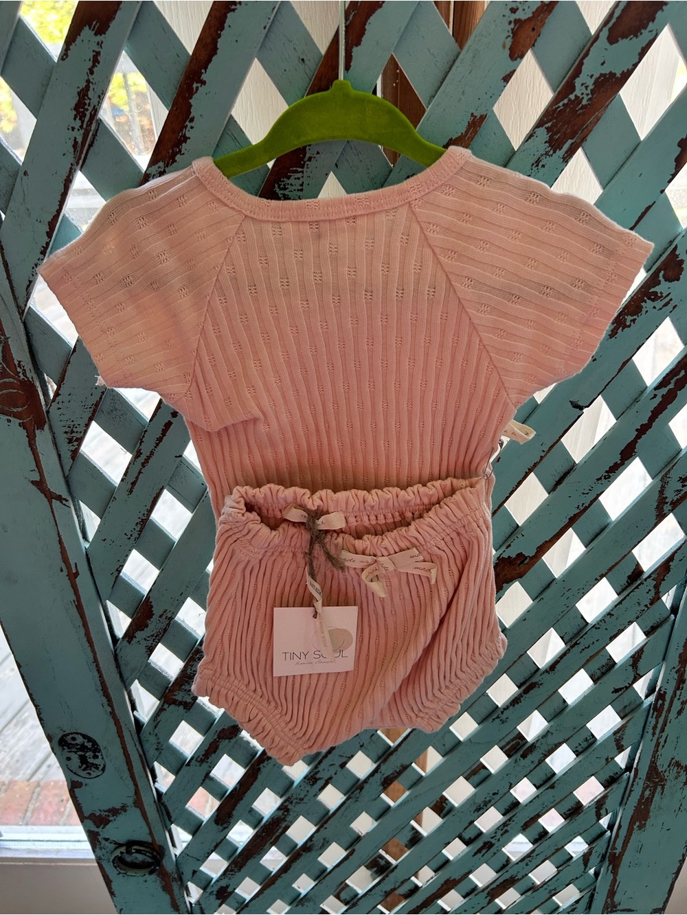 Pink Ribbed Baby One-Piece - Picture 3 of 5